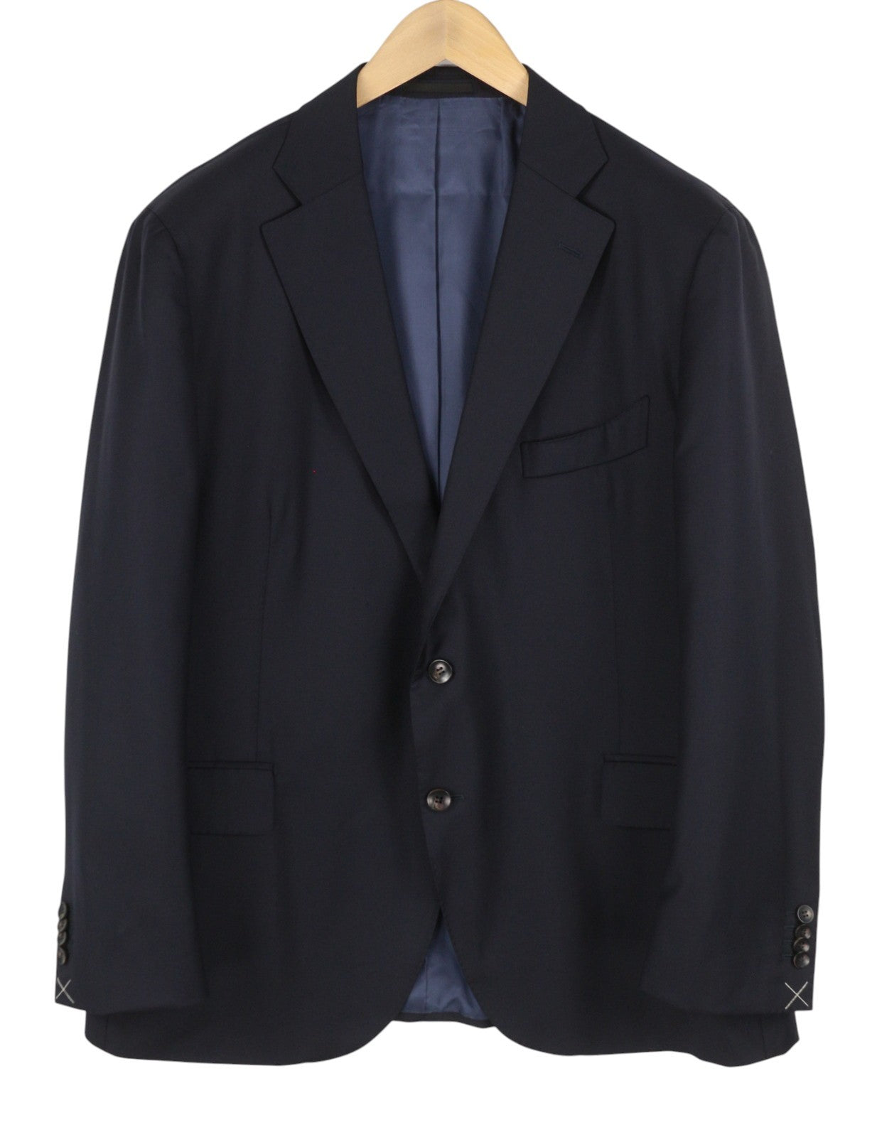 SUITSUPPLY La Spalla Single Breasted Men Suit UK52S UK48R W44 Blue Wool 3PC