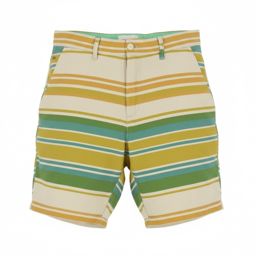 SCOTCH & SODA Men Shorts W33 Striped Pattern Cotton Zip Fly Chino