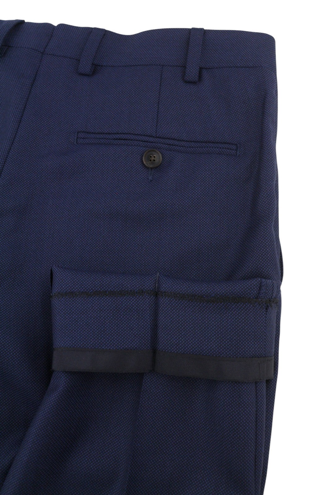 SUITSUPPLY La Spalla Sienna Int Men Suit UK36R W31 Blue Patterned Wool 2PC
