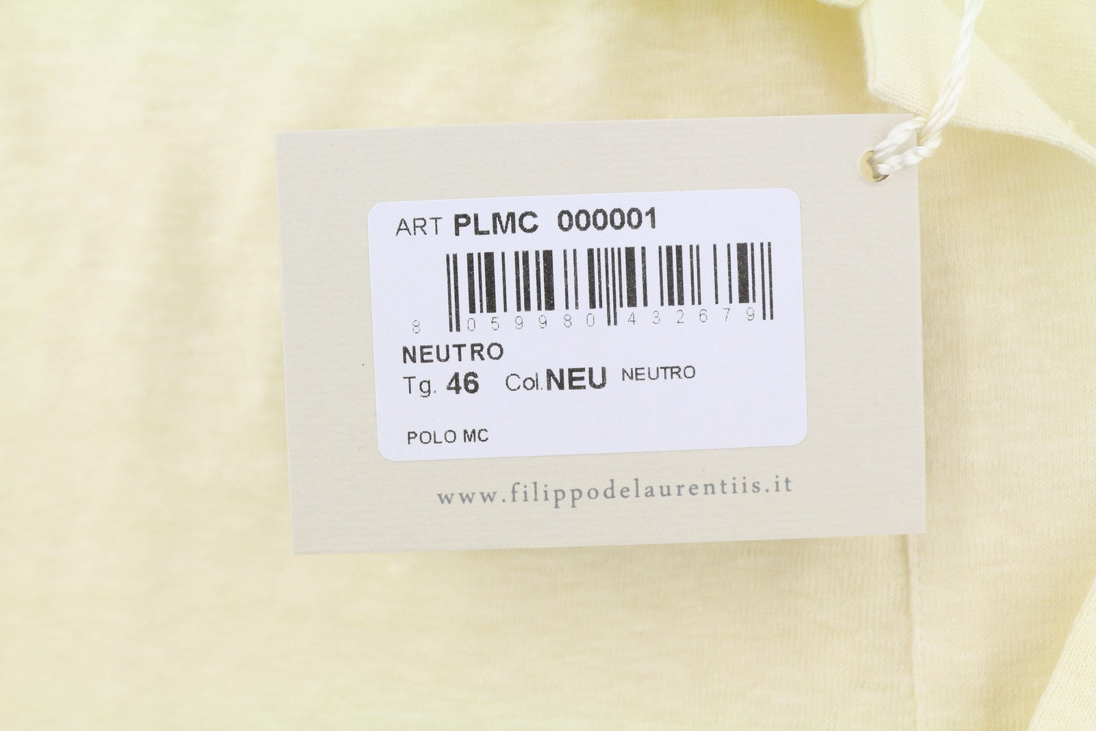 FILIPPO DE LAURENTIIS Men Polos IT46 XS Light Yellow Linen Blend Short Sleeved