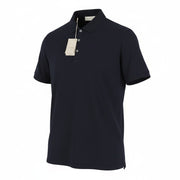 FILIPPO DE LAURENTIIS Men Polos IT54 XL Blue Cotton Half Button Short Sleeve