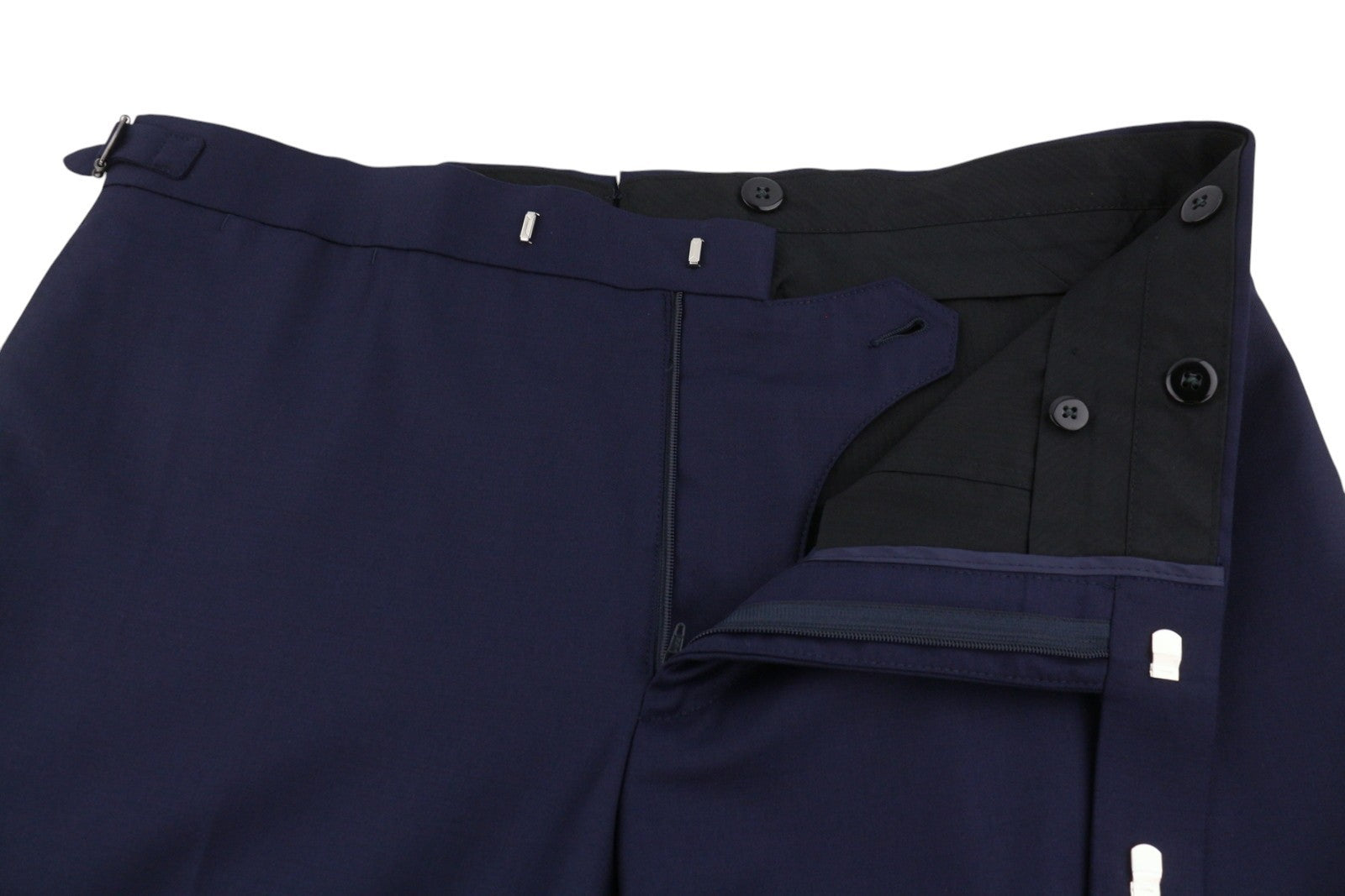 SUITSUPPLY Lazio Tuxedo FL Men Suit UK42L W36 Dark Blue Silk Wool Slim 3PC