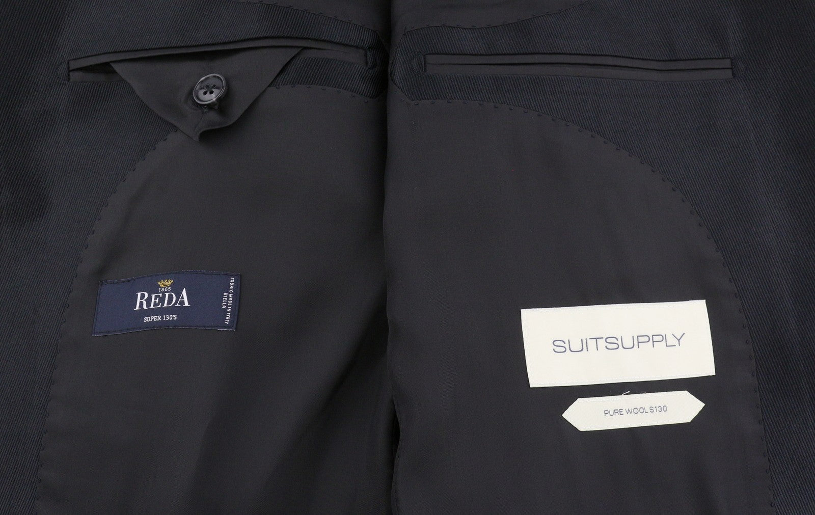 SUITSUPPLY Lazio Tuxedo FL Men Suit UK42L W36 Dark Blue Silk Wool Slim 3PC
