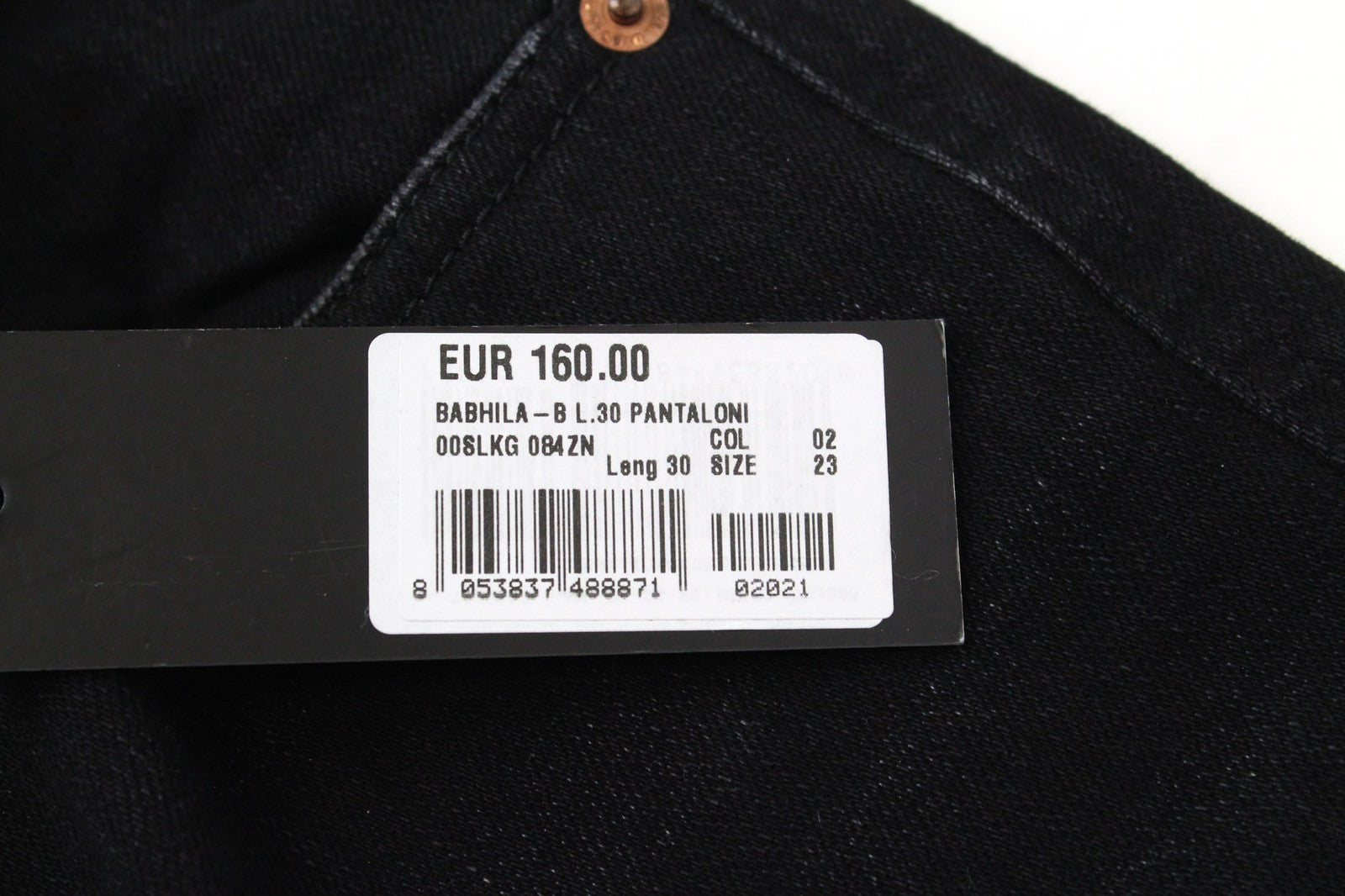 DIESEL Babhila-B 084ZN Women Jeans W23/L30 Black Stretch Slim Skinny Distress