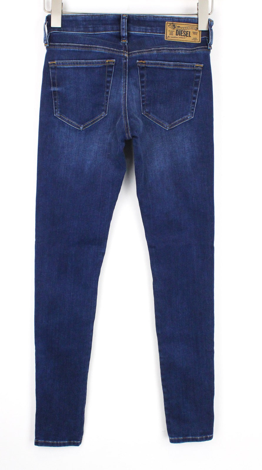 DIESEL Slandy-Low R98AJ Women Jeans W25/L32 Blue Stretch Super Slim Skinny Fit