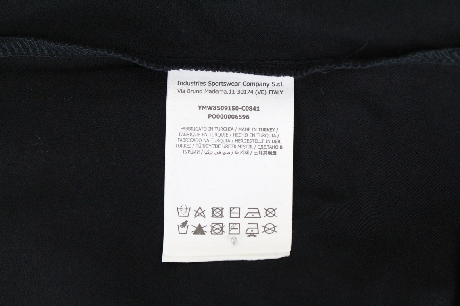 MARINA YACHTING Men T-Shirt S Black Crew Neck Logo Pull On Pure Cotton Classic