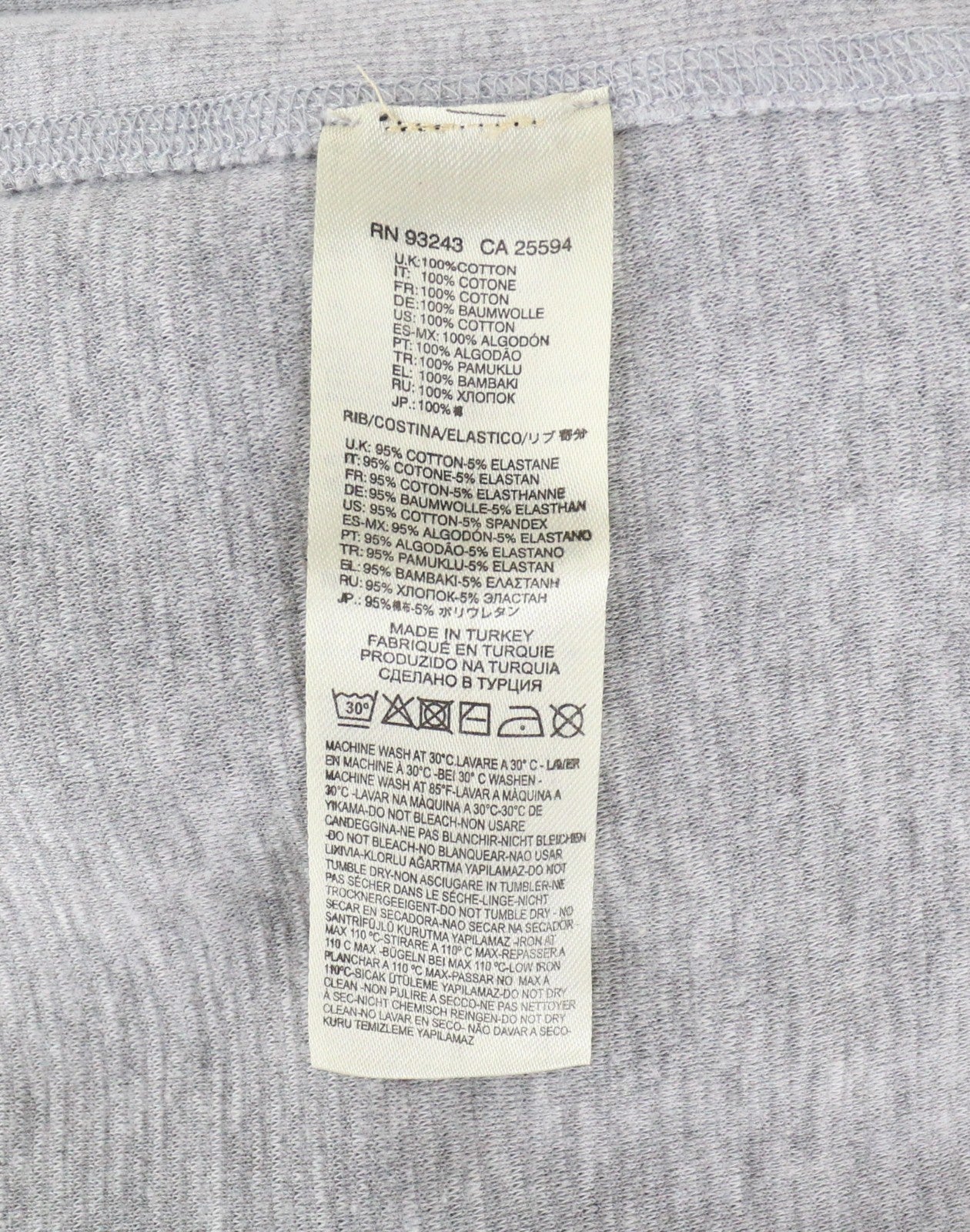 DIESEL S-Willard Men Sweatshirt S Light Grey Melange Crew Neck Felpa Ribbing