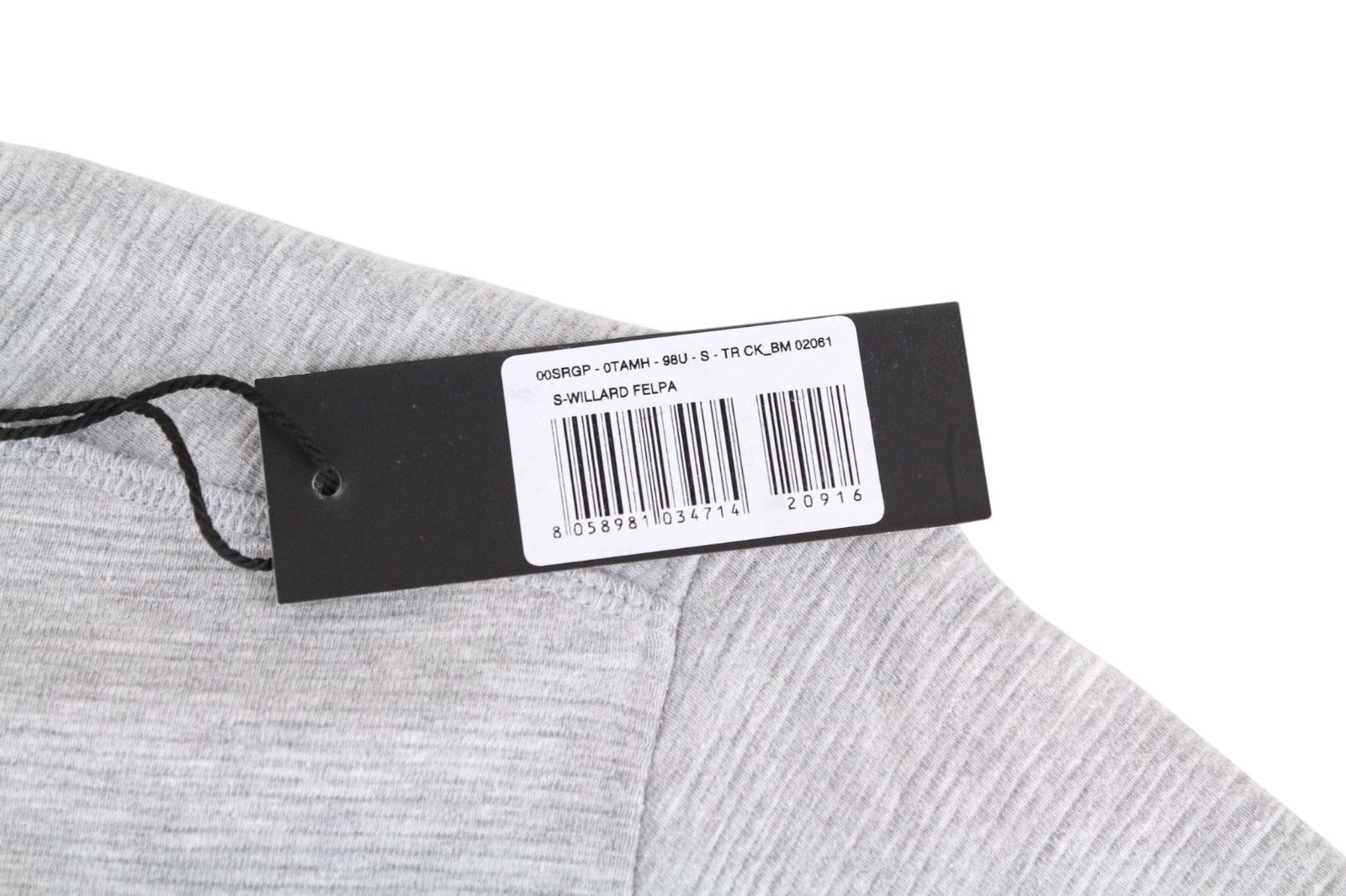 DIESEL S-Willard Men Sweatshirt S Light Grey Melange Crew Neck Felpa Ribbing