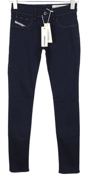DIESEL Livier 0881B Women Jeans W25 Jegging Blue Super Slim Stretch Low Waist
