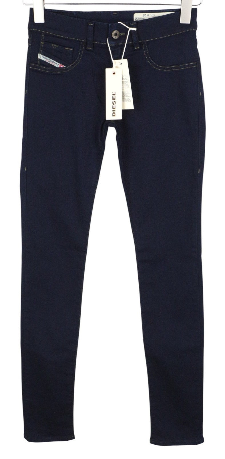 DIESEL Livier 0881B Women Jeans W25 Jegging Blue Super Slim Stretch Low Waist