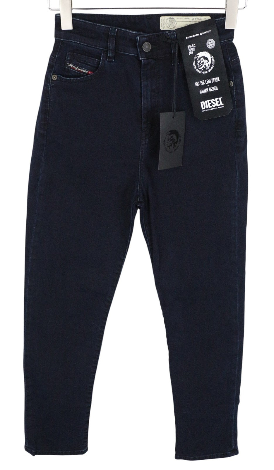 DIESEL D-Eiselle 069GL Women Jeans W24/L30 Blue Straight Stretch High Waist