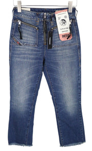DIESEL D-Earlie 089AR Women Jeans W26/L32 Mid Blue Slim Fit High Waist Stretch