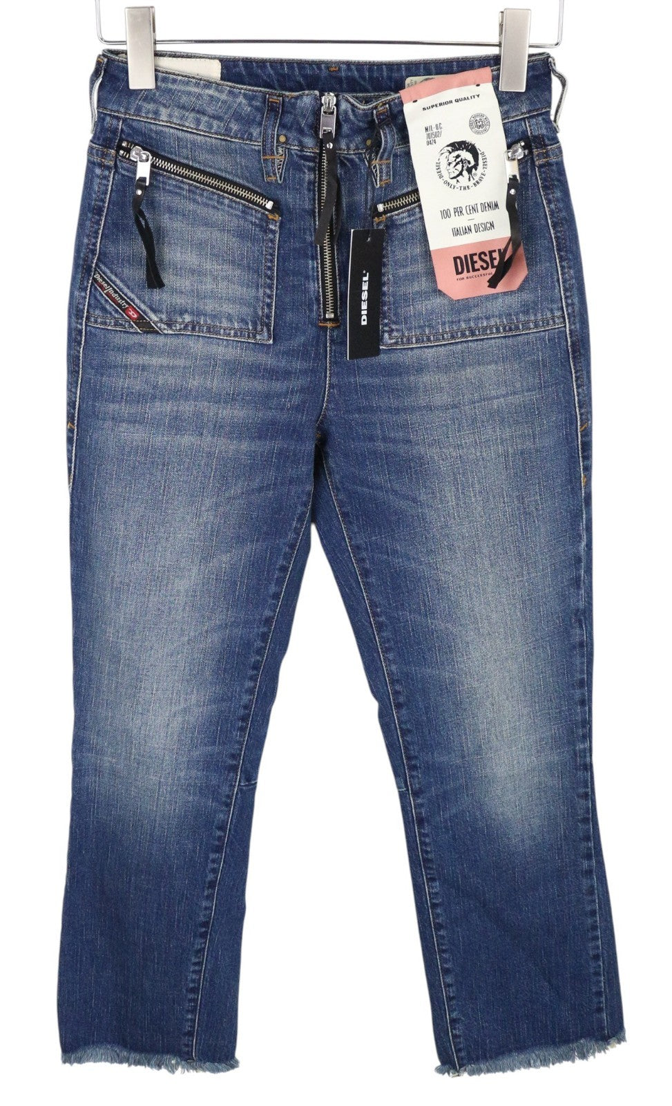 DIESEL D-Earlie 089AR Women Jeans W26/L32 Mid Blue Slim Fit High Waist Stretch