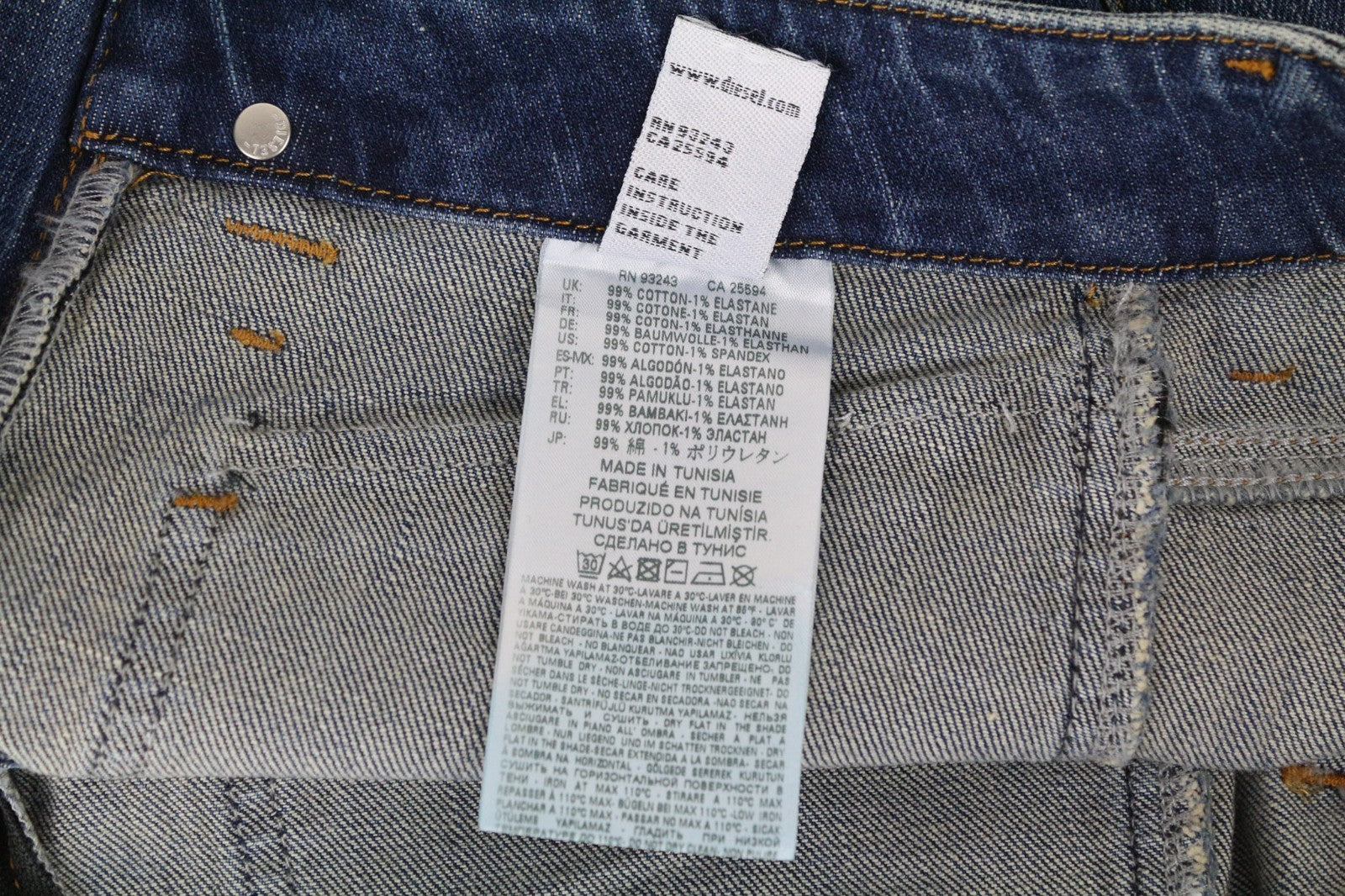 DIESEL D-Earlie 089AR Women Jeans W26/L32 Mid Blue Slim Fit High Waist Stretch