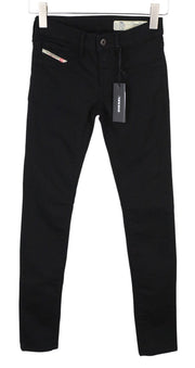 DIESEL Livier R608A Women Jeans W25 Black Super Slim Stretch Jegging Low Waist