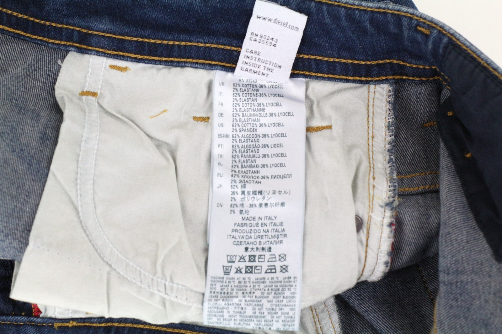 DIESEL Thommer 083AD Men Jeans W29/L32 Mid Blue Slim Skinny Fit Stretch Zip-Fly