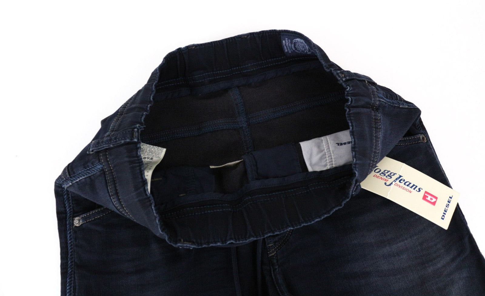 DIESEL Krooley-NE 0686F Men Jeans W26 Jogg Sweat Blue Slim Carrot Fit Stretch