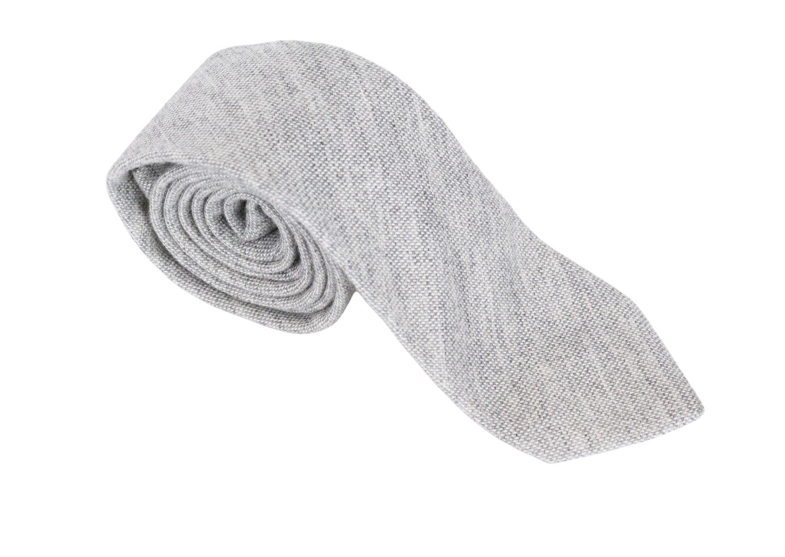 SUITSUPPLY Men Tie 150 x 8 cm Grey Wool Silk Pointed-End Classic Formal