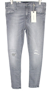 SCOTCH & SODA Dart Men Jeans W32/L32 Super Skinny Distressed Grey Washed