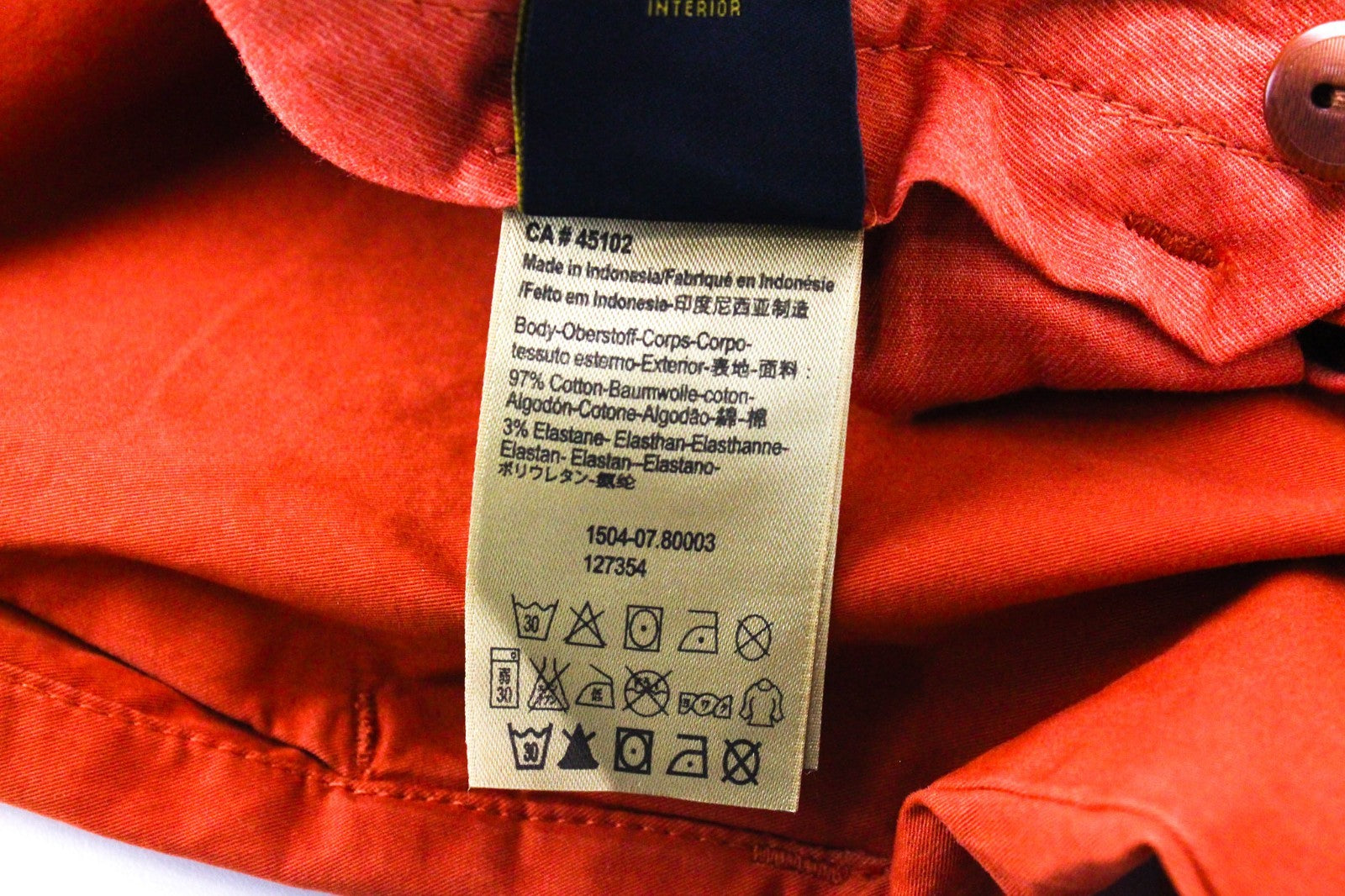 SCOTCH & SODA Stuart Men Trousers W28/L32 Slim Cotton Stretch Orange Belted