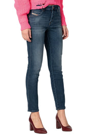 DIESEL Babhila 089AH Women Jeans W32/L30 Slim-Skinny Washed Blue Cotton Stretch