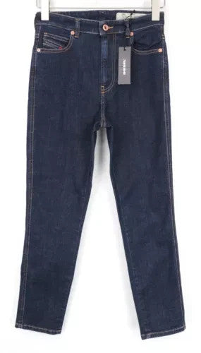 DIESEL Babhila-High 069CF Women Jeans W26/L30 Slim-Skinny Blue Cotton Stretch