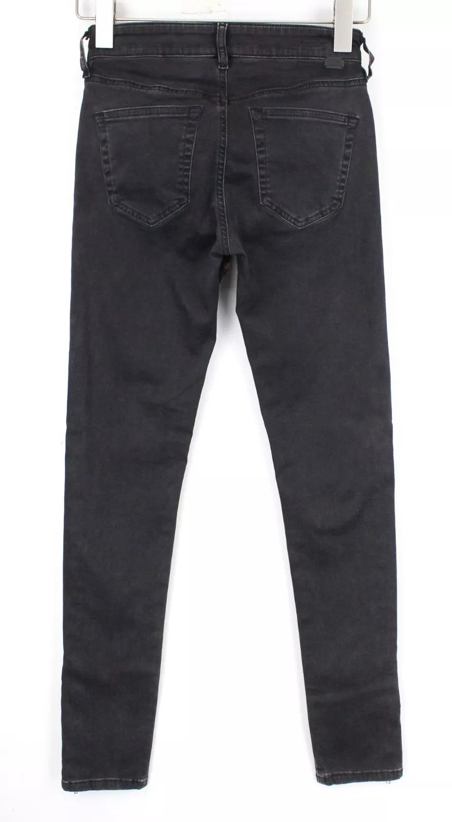 DIESEL Slandy-Zip 0680I Women Jeans W25/L34 Super Skinny Black Cotton Stretch
