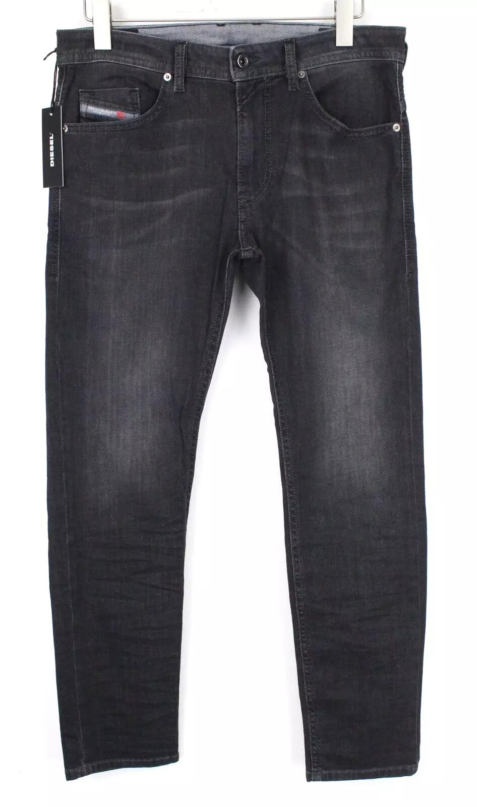 DIESEL Thommer 0687J Men Jeans W32/L30 Slim-Skinny Dark Grey Cotton Stretch