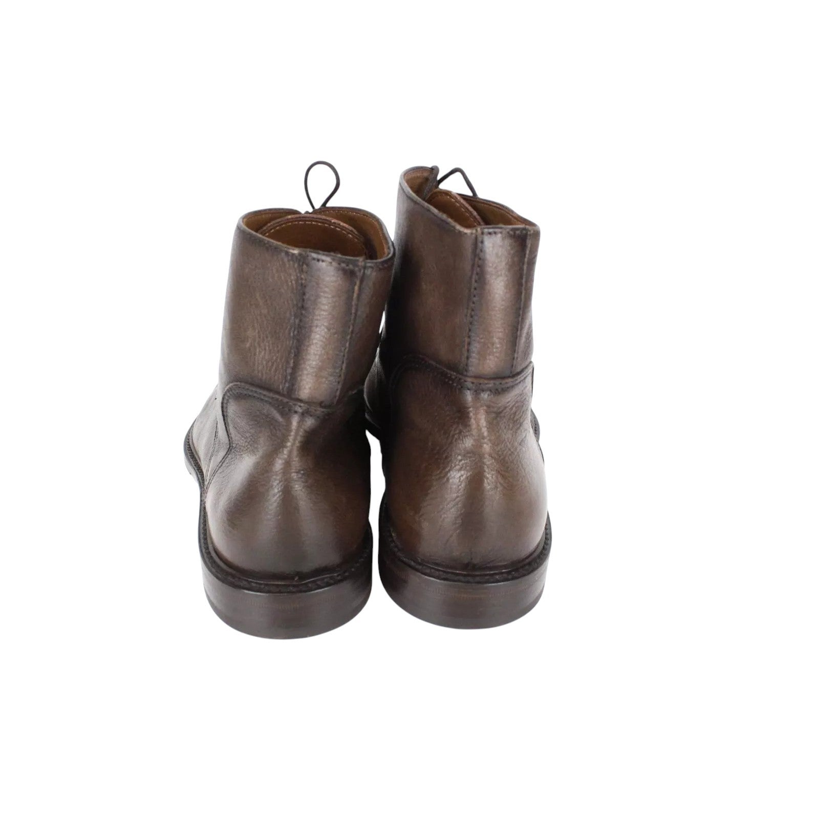 SUITSUPPLY Men Formal Shoes EU42 Brown Genuine Leather Laced High-Top UK8
