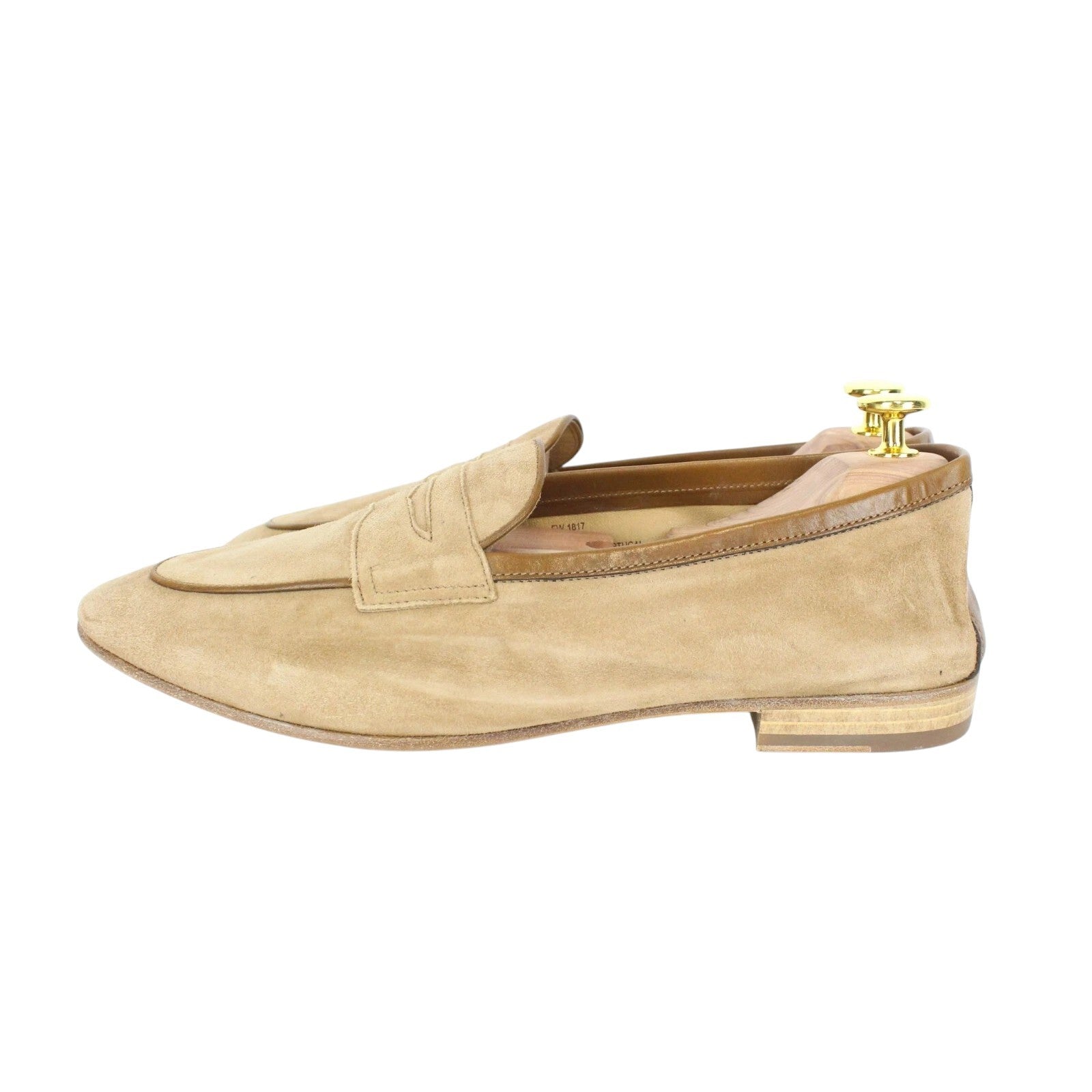 SUITSUPPLY Men Formal Shoes EU43 Light Brown Suede Slip On Loafers UK9