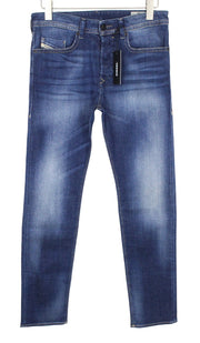 DIESEL Buster 084GR Men Jeans W29/L32 Slim Tapered Washed Blue Cotton Stretch