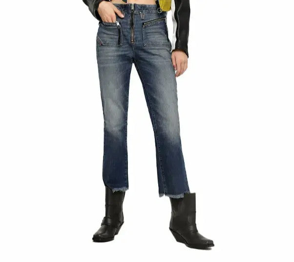 DIESEL D-Earlie 089AR Women Jeans W24/L32 Girls Slim Blue Stretch High Waist