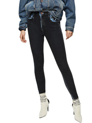 DIESEL Slandy-High-SP1 0094B Women Jeans W23/L30 Girls Grey Super Skinny Stretch