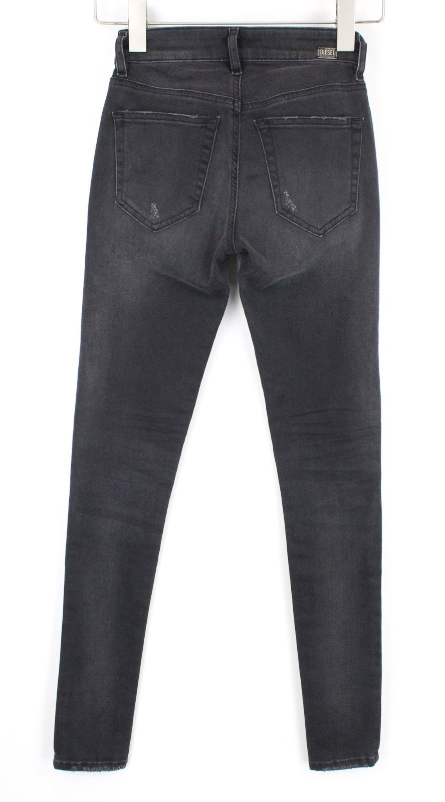 DIESEL Slandy 069GI Women Jeans W23/L32 Girls Black Super Slim Skinny Stretch