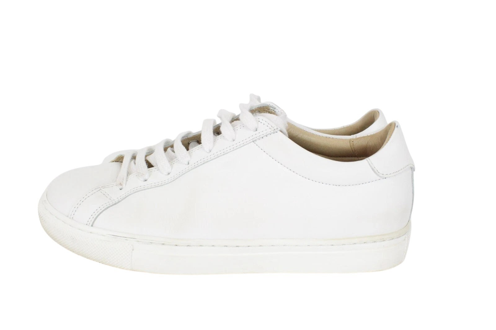 SUITSUPPLY Men Trainers EU37 White Unisex Boys Leather Laced Low-Top Sneakers