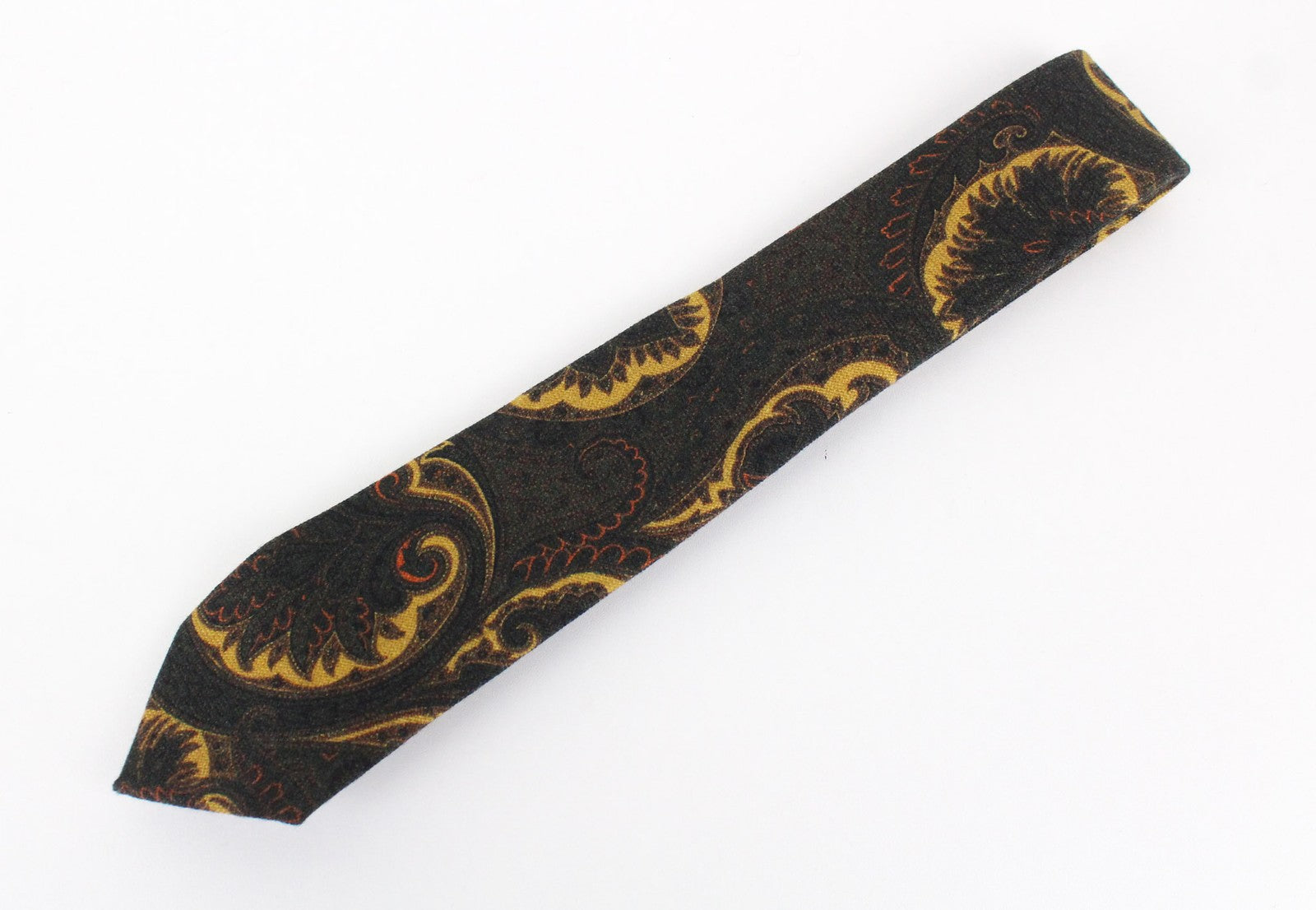 SUITSUPPLY Men Tie ~150 x 8 cm Brown Pure Wool Patterned Pointed-End Classic
