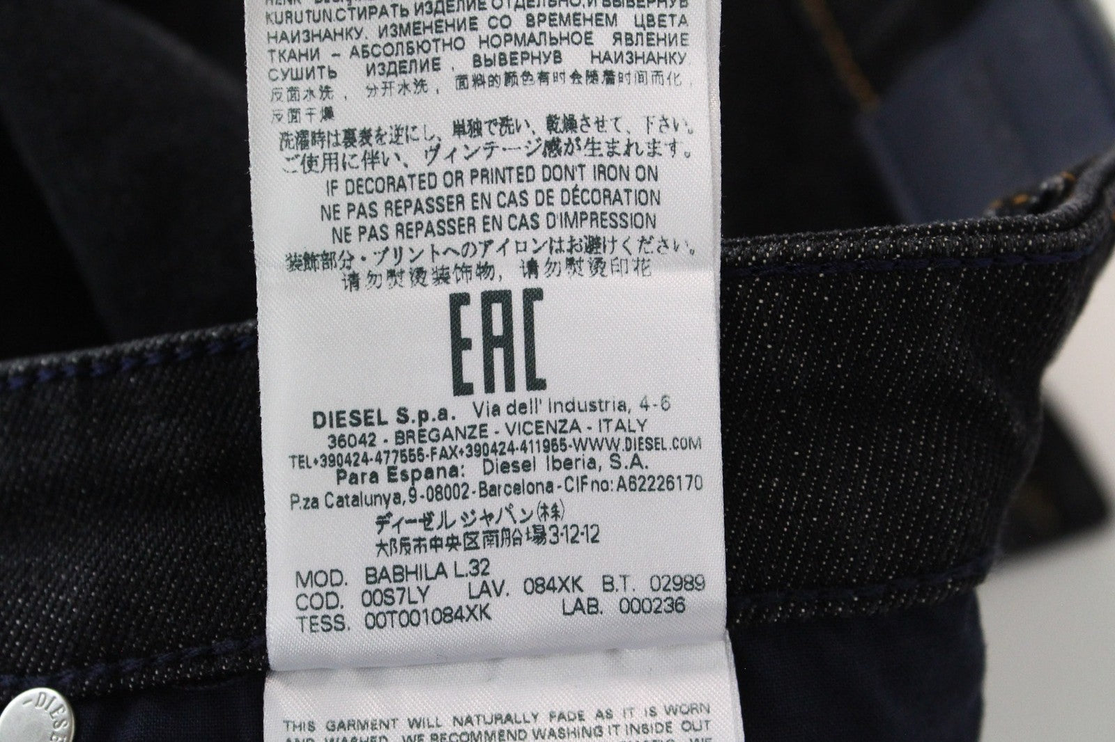 DIESEL Babhila 084XK Women Jeans W30/L32 Slim Skinny Dark Blue Cotton Stretch