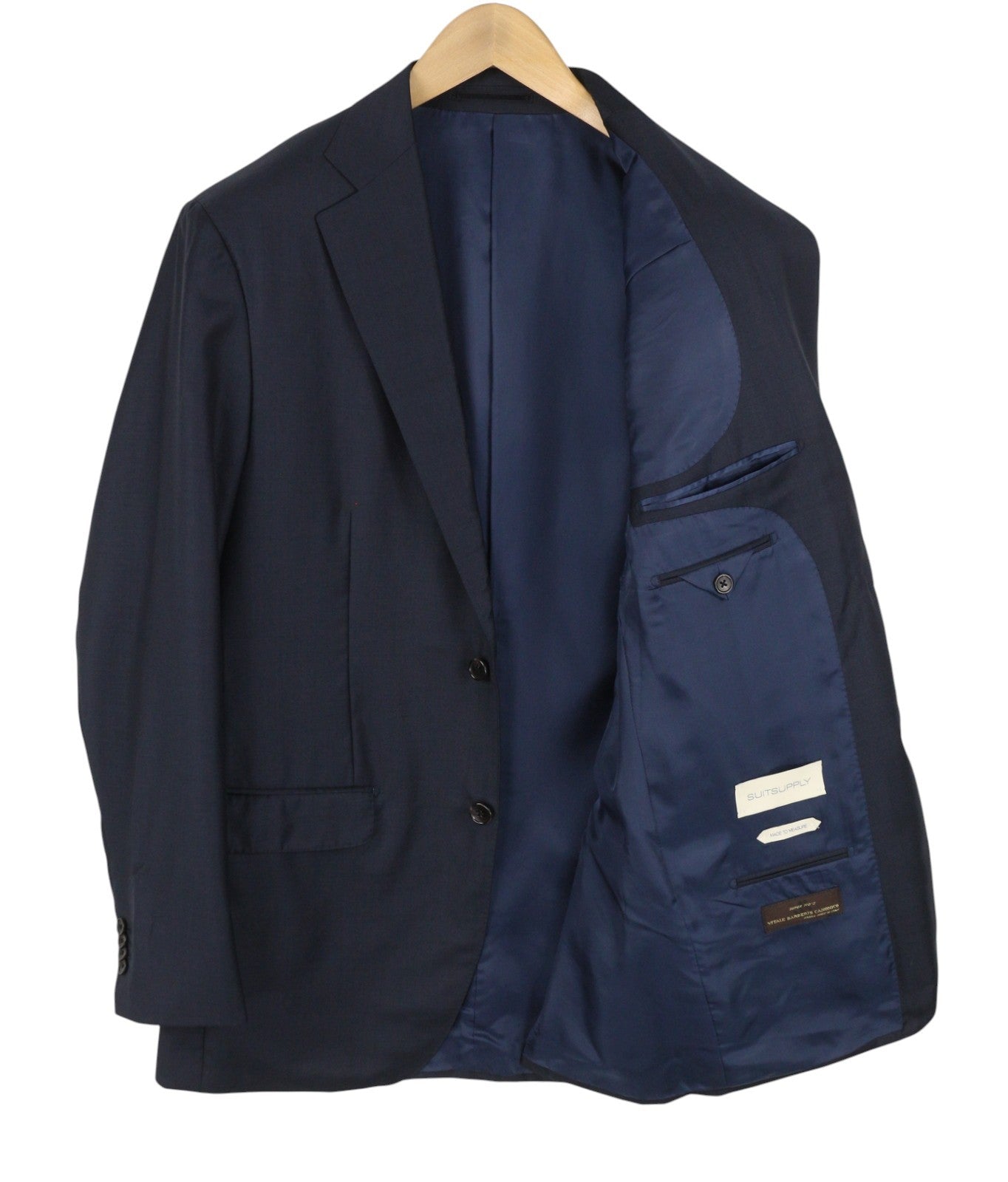 SUITSUPPLY Lazio Men Blazer UK44L Navy Wool Single Breasted Made To Measure