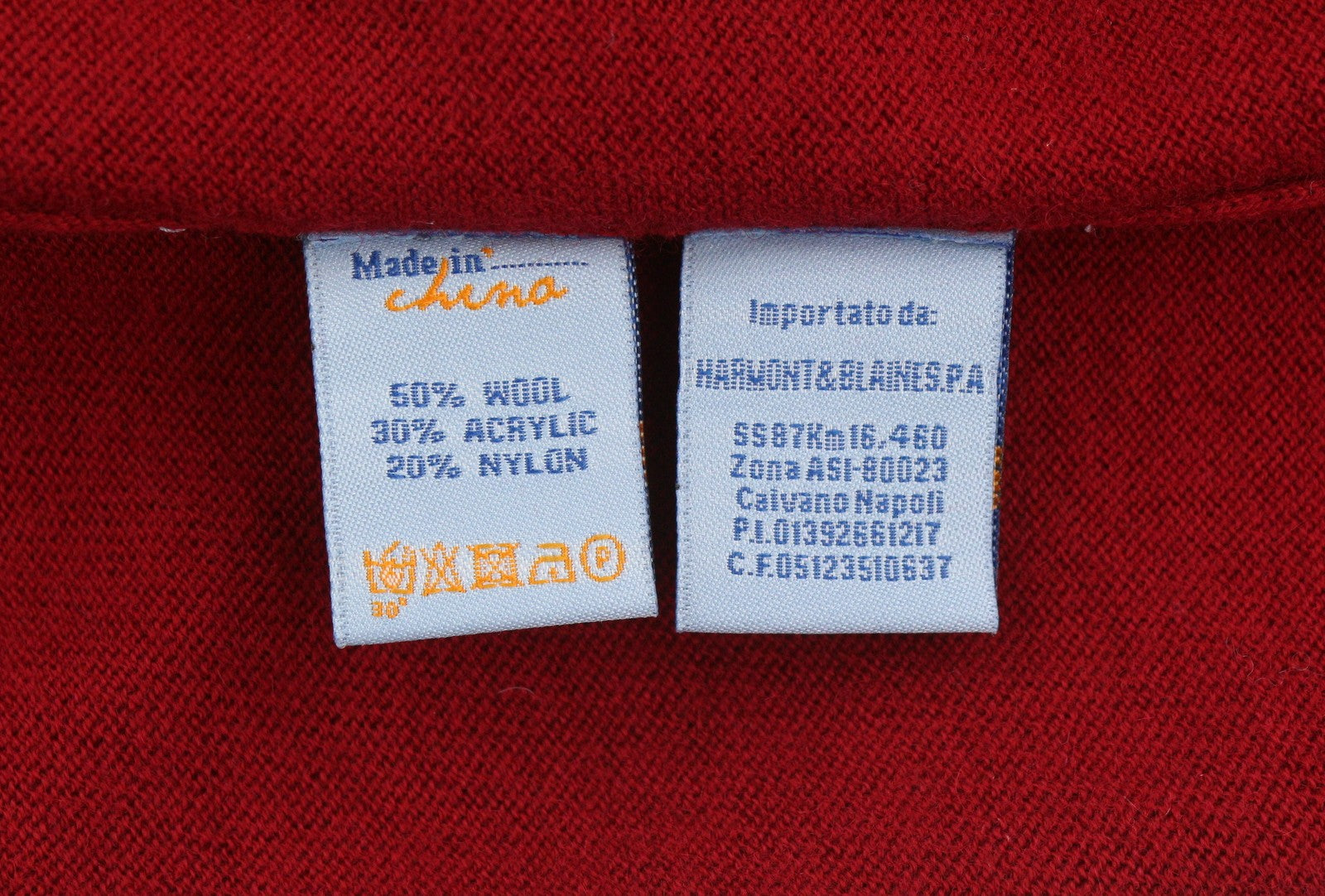 HARMONT & BLAINE Men Jumper XL Red Wool Blend Tight Knit Elbow Patches Pull On