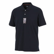 STATE OF ART Men Polos 3XL Dark Blue Half Button Neck Patch Pocket Short Sleeve