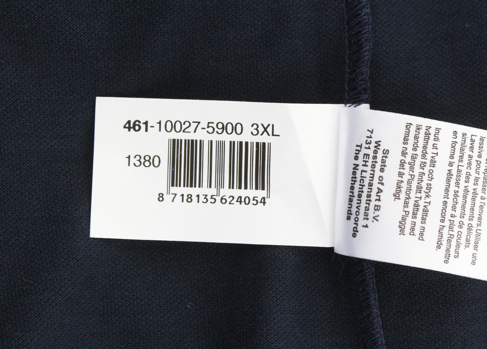 STATE OF ART Men Polos 3XL Dark Blue Half Button Neck Patch Pocket Short Sleeve