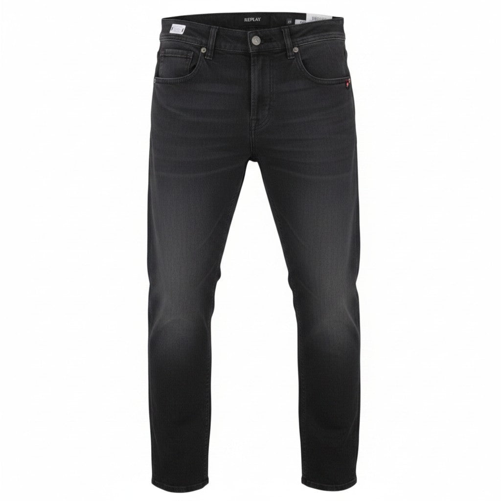 REPLAY Grover Men Jeans W29/L34 573 Laserblast Edition Straight Fit Faded Black