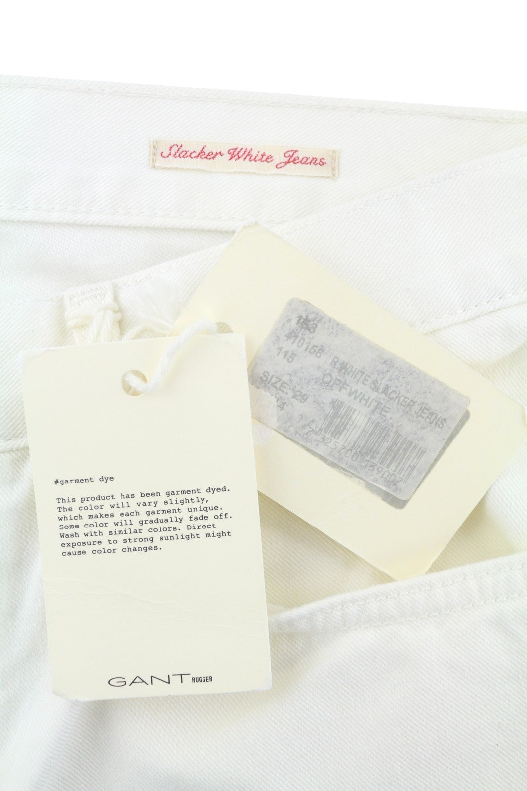 GANT Rugger Slacker White Women Jeans W29/L34 White Distress Cropped