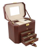 TIME RESISTANCE A Handful Of Dust Women Jewelry Box Brown Leather RRP315