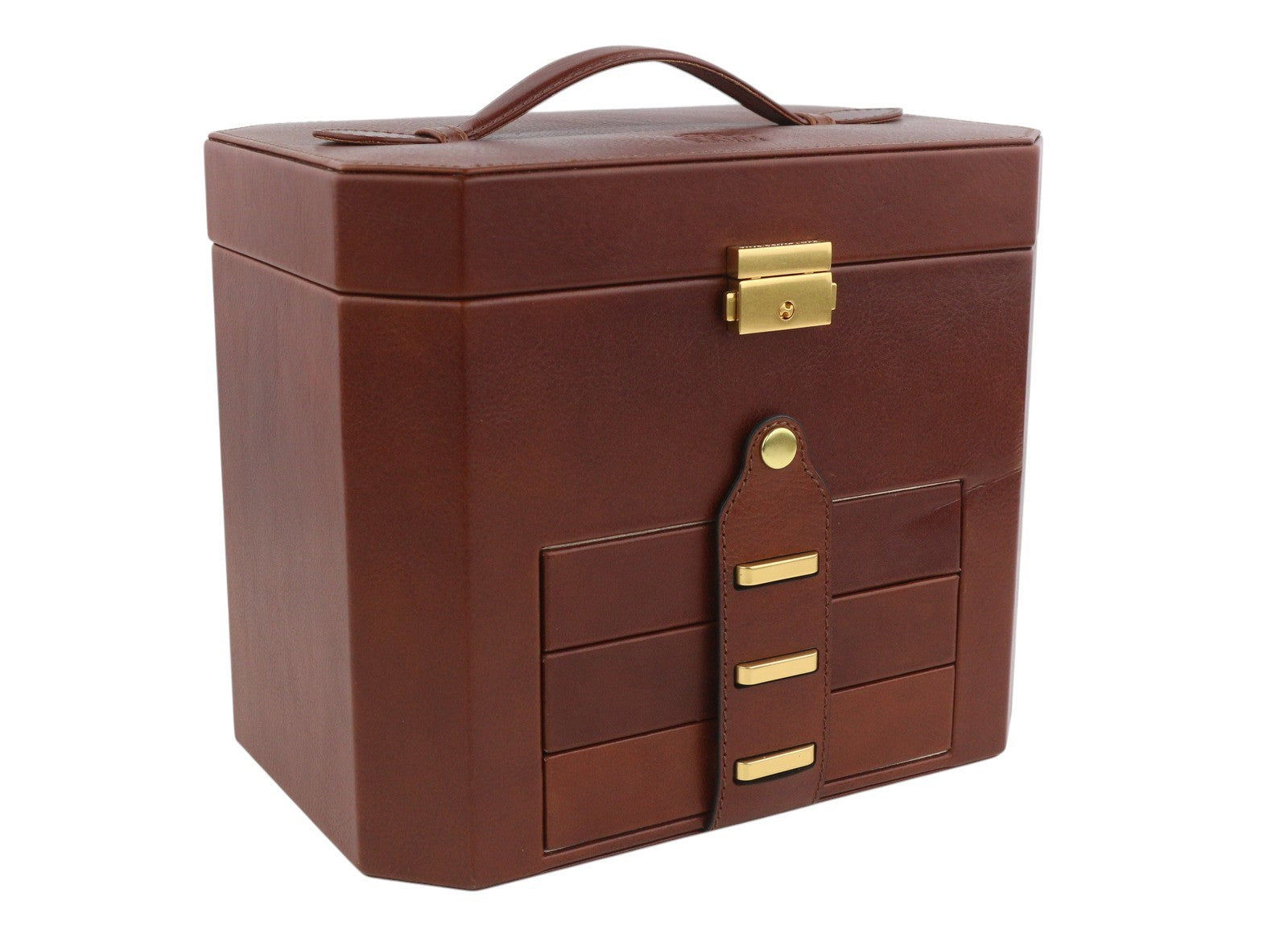 TIME RESISTANCE A Handful Of Dust Women Jewelry Box Brown Leather RRP315