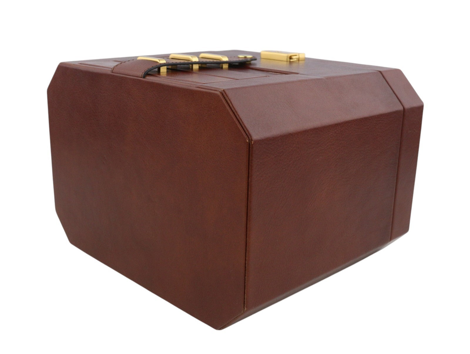 TIME RESISTANCE A Handful Of Dust Women Jewelry Box Brown Leather RRP315