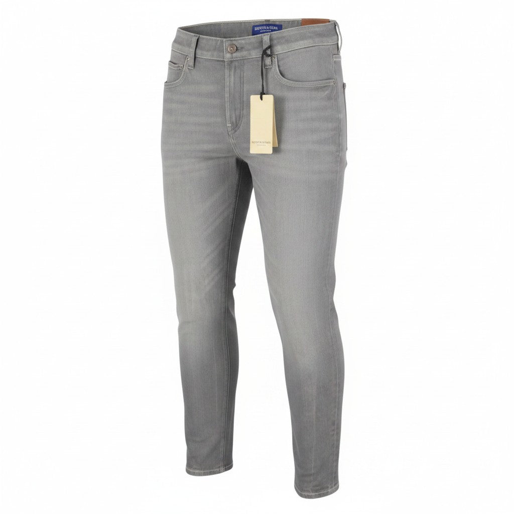 SCOTCH & SODA Skim Men Jeans W31/L32 Grey Whiskers Faded Skinny Fit