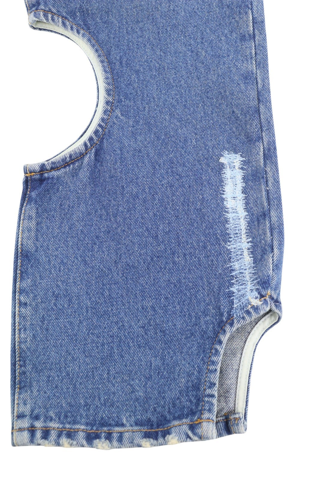 OFF-WHITE Meteor Denim Women Jeans W27 Blue Distressed Cut-Out RRP765