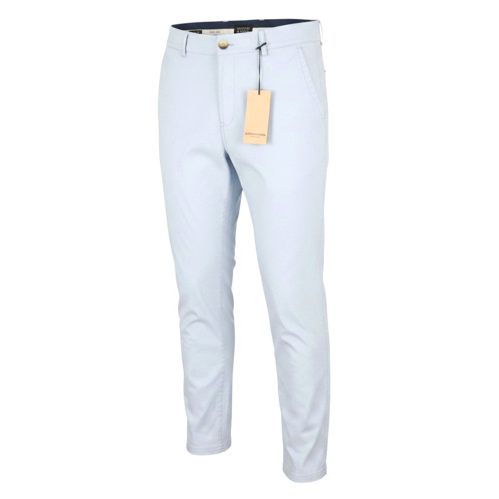 SCOTCH & SODA Mott Men Trousers W31/L32 Light Blue Super Slim Fit Stretch Chino