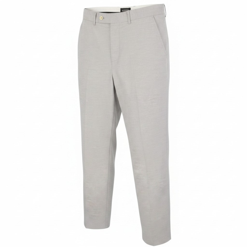 SCOTCH & SODA Men Trousers W33 Grey Melange Zip Fly Tapered Fit